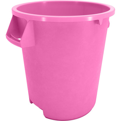 Sparta 84101026 10 Gallon Bright Pink Round Polyethylene Bronco Waste Bin Trash Container