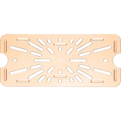 Carlisle 3087013 1/3 Size Amber High Heat Plastic StorPlus Food Pan Drain Grate