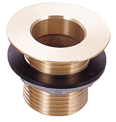 BK Resources BKDR-15BR Brass Drain Plug, 1" NPS Drain Size, 1-7/8" Flange, 1-1/2" L
