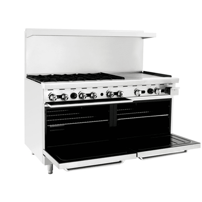 Atosa AGR-6B24GR-NG 60" Natural Gas Six Burner Gas Range with 24" Griddle