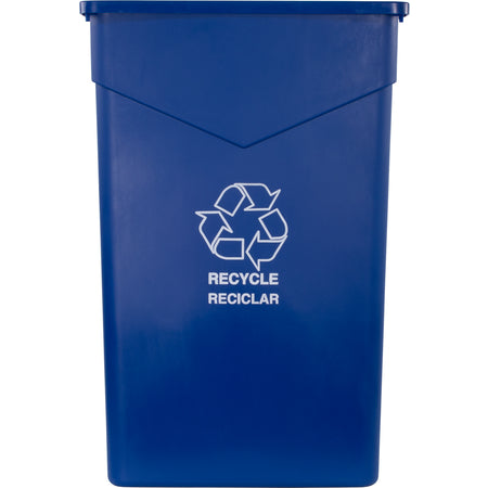 Carlisle 342023REC14 23 Gallon Blue Rectangle Polyethylene TrimLine Recycle Waste Container