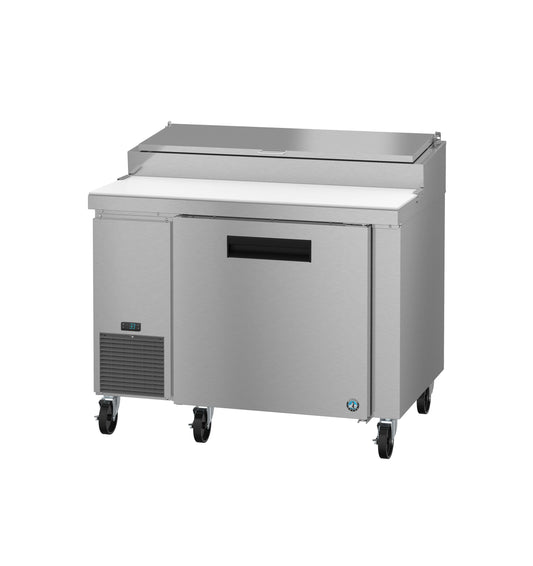 Hoshizaki PR46B One Section Stainless Doors Pizza Prep Table Refrigerator