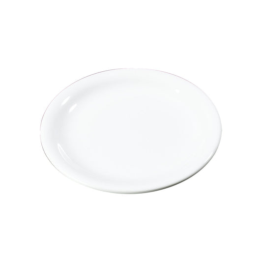 Carlisle 3300602 7.25" White Sierrus Melamine Narrow Rim Salad Plate