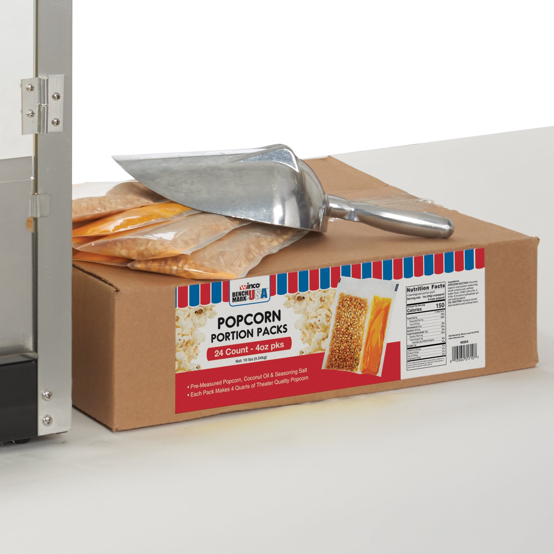 Winco 40004 Benchmark Popcorn Portion Packs for 4 oz Popcorn Machines (24packs/case)