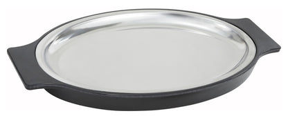 Winco SIZ-11 11" Stainless Steel Sizzle Platter