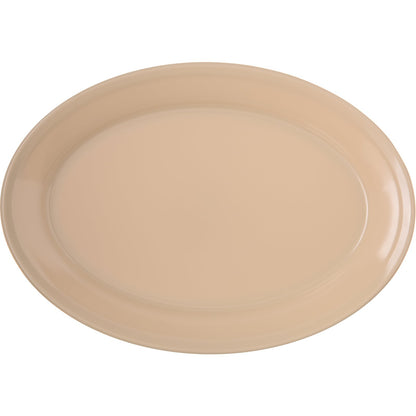 Carlisle 4356025 12" x 8.5" Tan Dallas Ware Melamine Oval Platter Tray