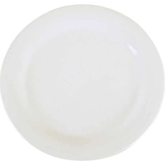 Carlisle 3300202 10.5" White Sierrus Melamine Narrow Rim Dinner Plate