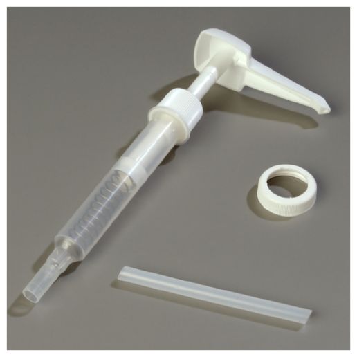 Carlisle 3831038P (38mm) 5" White Polypropylene Pump & Lid Set Dip Tube