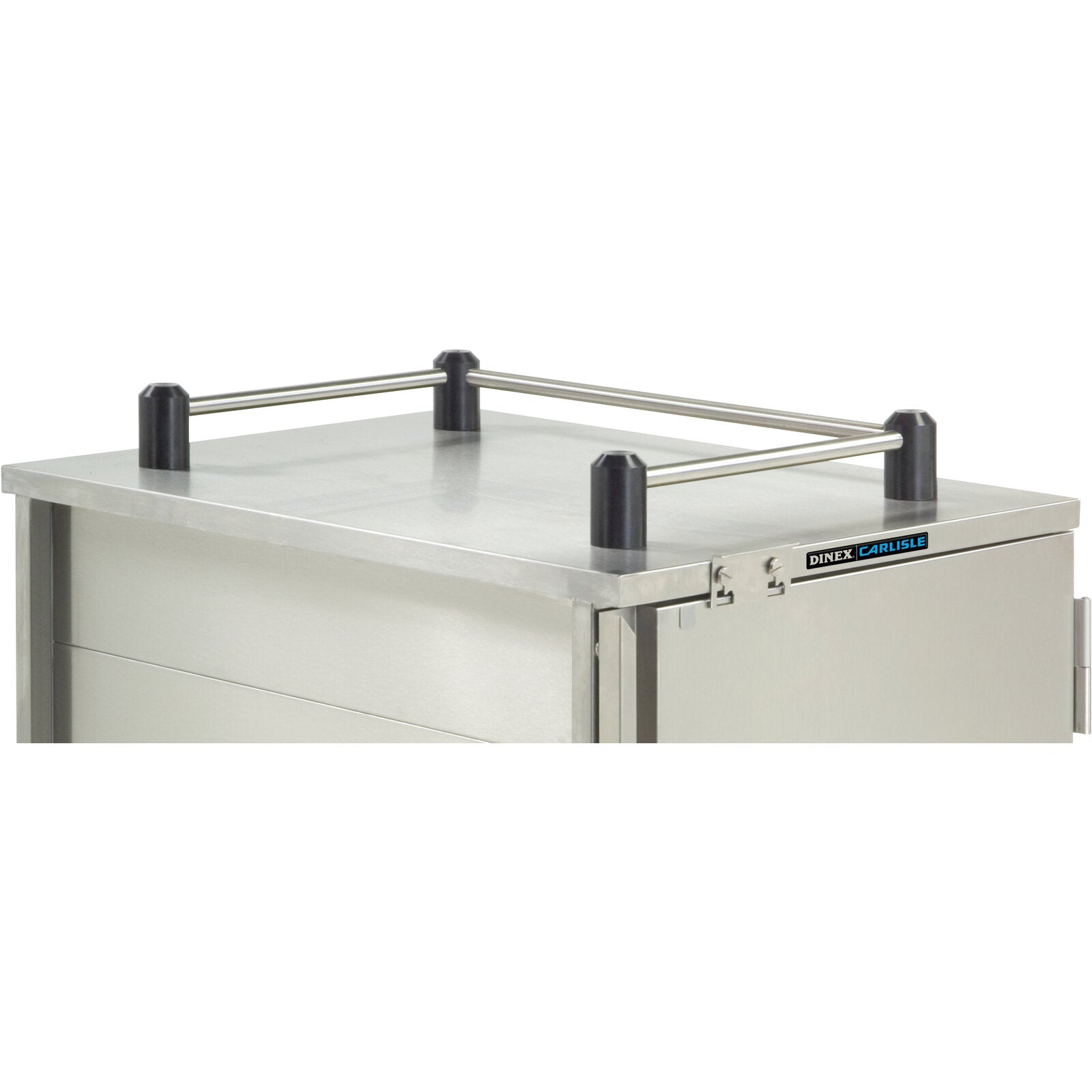 Dinex DXPICT2DTR3 Silver 3 Sides Stainless Steel Top Rail for TQ Economy Carts