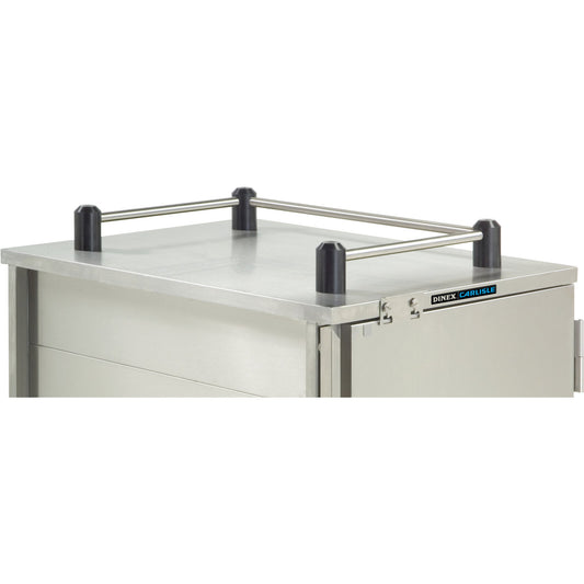 Dinex DXPICT2DTR3 Silver 3 Sides Stainless Steel Top Rail for TQ Economy Carts