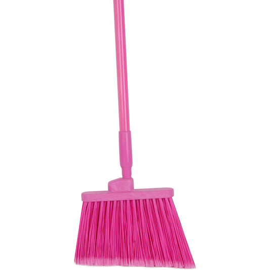 Carlisle 41082EC26 56" Pink Color Coded Duo-Sweep Flagged Angle Broom