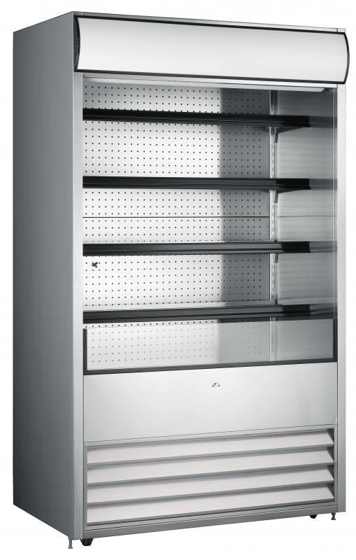 Omcan 41469 24.7 cu.ft. 48" Floor Grab-and-Go Open Refrigerated Self-Serve Display Case