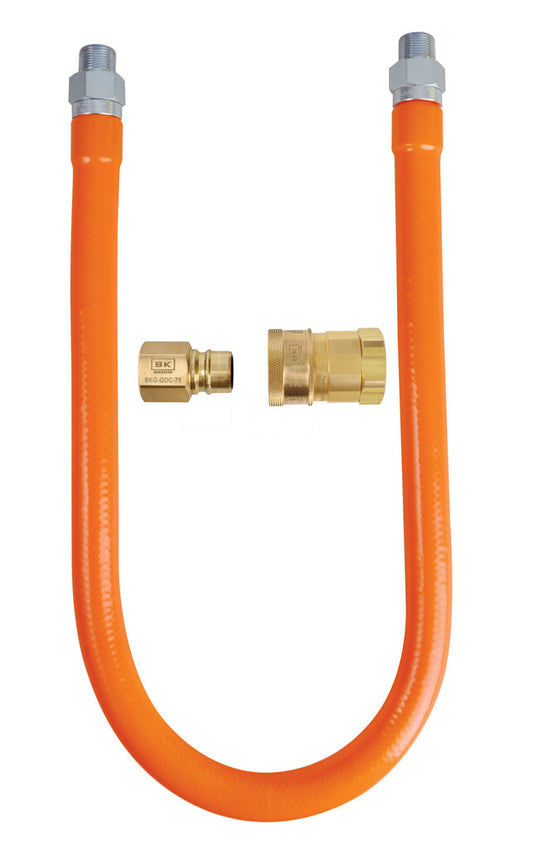 BK Resources BKG-GHC-5072-QD-PT 1/2" X 72" Gas Hose Quick Disconnect Connector Kit