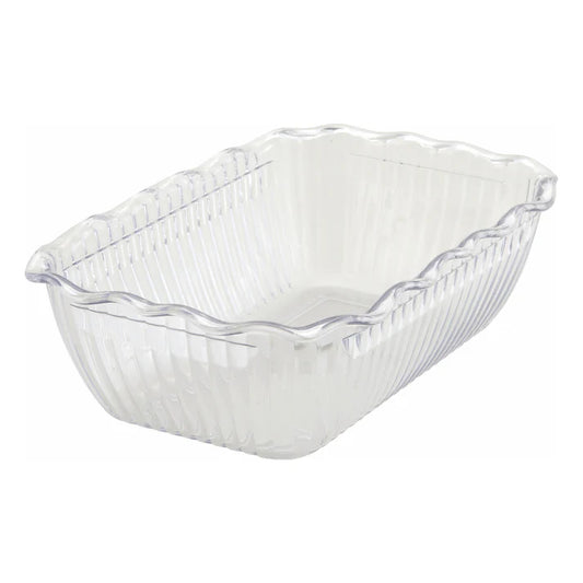 Winco CRK-10C 10" x 7" x 3" Clear Deli Crock