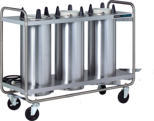Dinex DXPIDP3O1012 10 1/8" Plates 3 Silo Stainless Steel Unheated Open Plate Dispenser