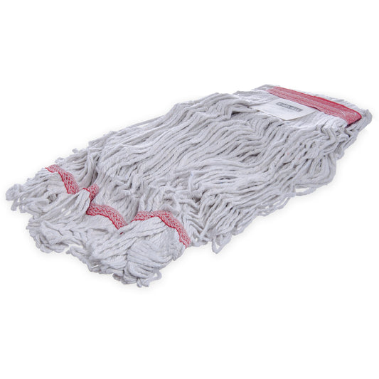 Carlisle 369425B00 Large White/Red Synthetic/Cotton Blend Flo-Pac Red Band Mop