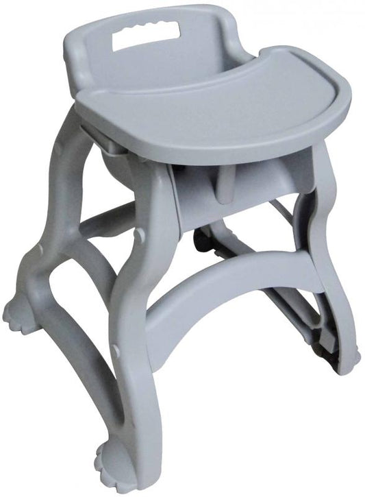 Omcan 80163 Gray Baby Diner High Chair with Tray