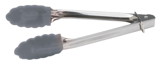 Winco UT-7K 7" Stainless Steel Utility Tong, Silicone Tips