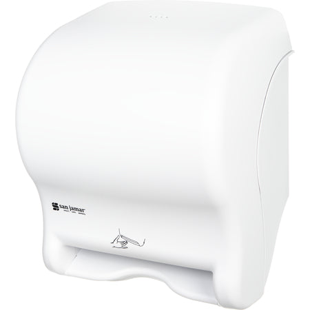 San Jamar T8400WH White ABS Classic Smart Essence Electronic Roll Towel Dispenser