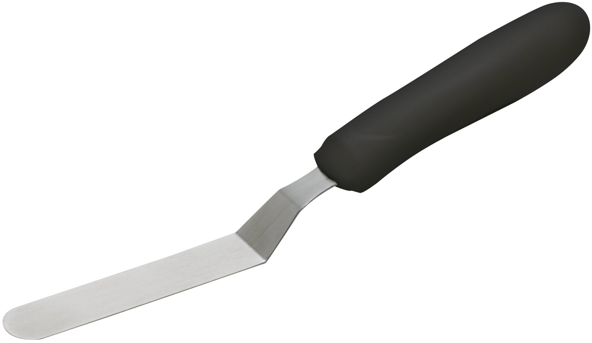 Winco TKPO-4 Black Polypropylene Handle Spatula w/ Offset, 3-1/2" x-3/4" Blade
