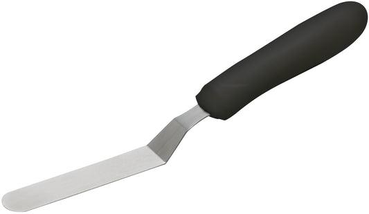 Winco TKPO-4 Black Polypropylene Handle Spatula w/ Offset, 3-1/2" x-3/4" Blade