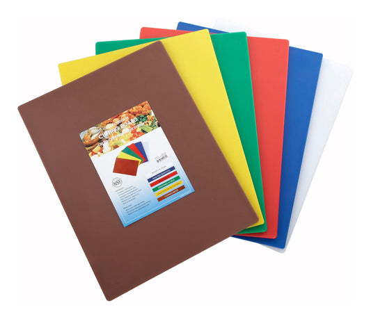 Winco CBST-1218 12" x 18" x 1/2" 6 Colors Cutting Boards