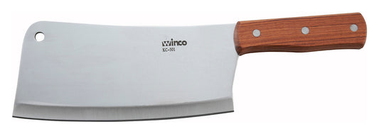 Winco KC-301 Cleaver, Wooden Handle