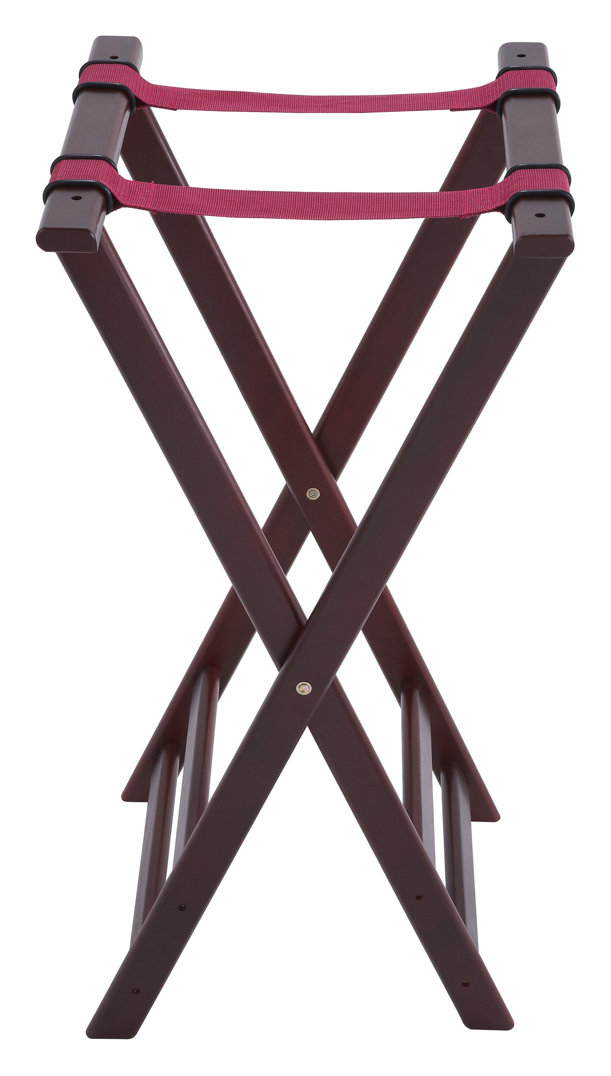 Winco TR-34W 32" Mahogany Folding Tray Stand