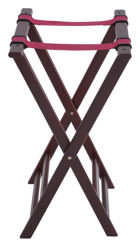 Winco TR-34W 32" Mahogany Folding Tray Stand