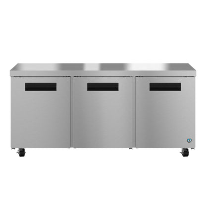 Hoshizaki UR72B Three Section Stainless Doors Undercounter Refrigerator