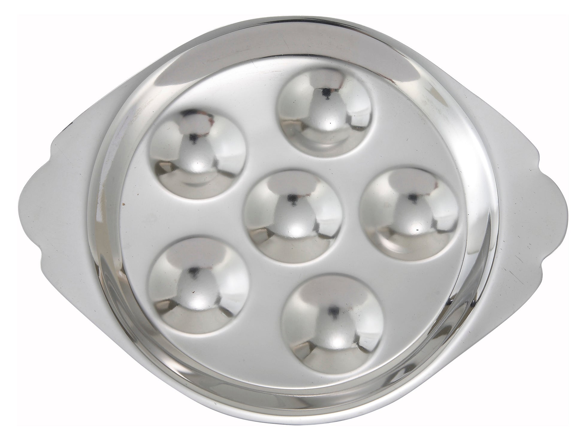 Winco SND-6 Stainless Steel 6 Holes Snail Dish