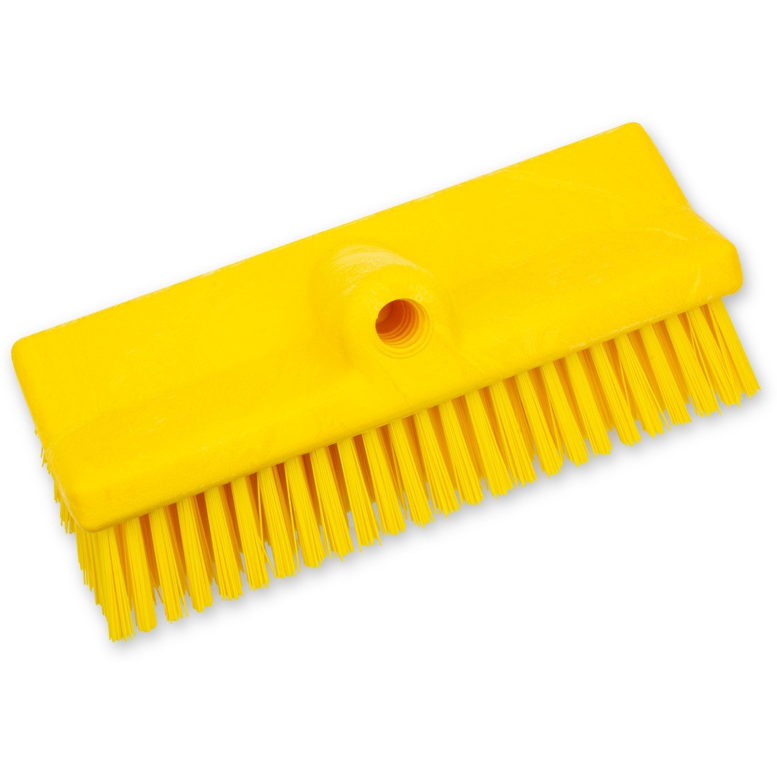 Carlisle 40423EC04 10" Yellow Color Coded Bi-Level Scrub Brush