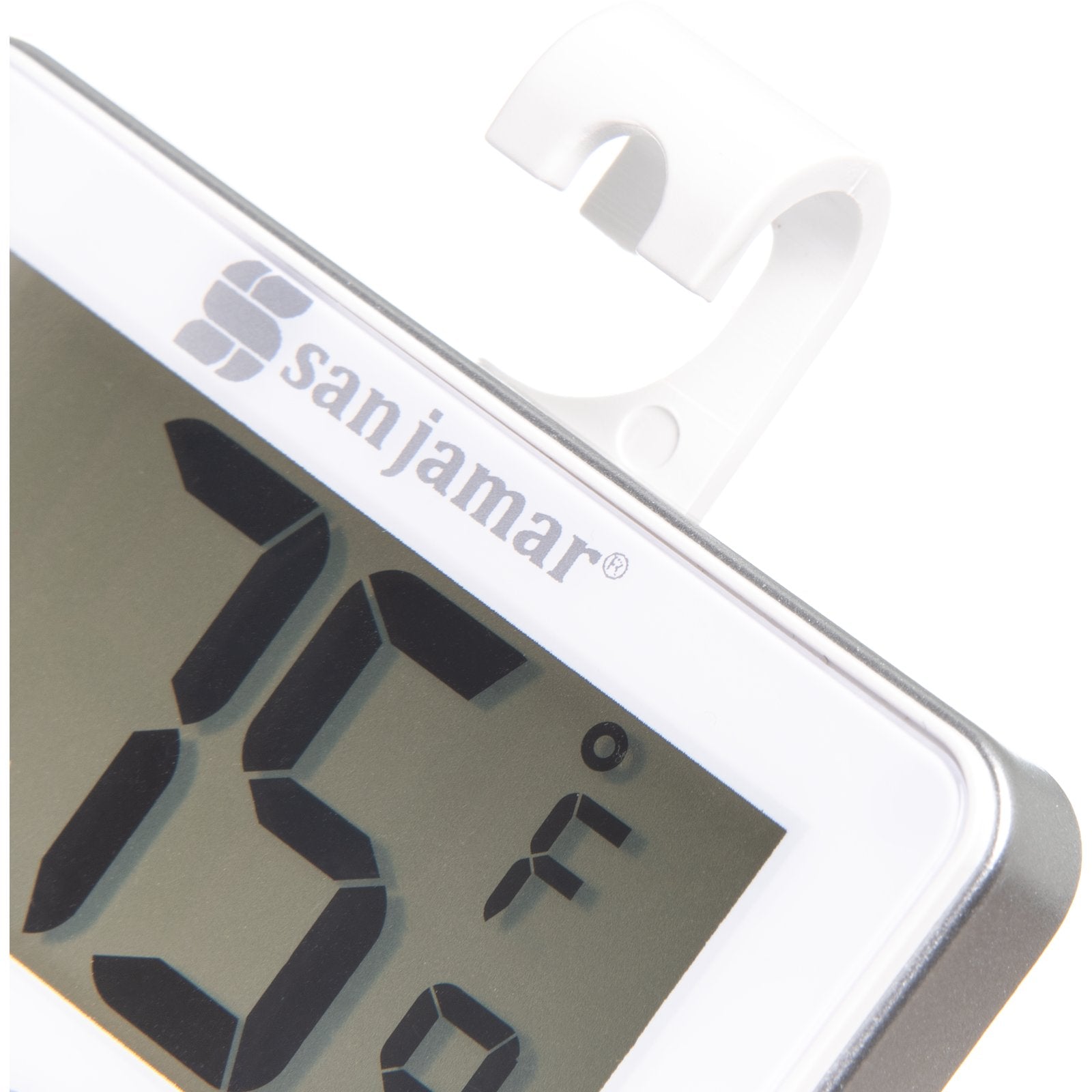 San Jamar THDGRF White Digital Refrigerator / Freezer Thermometer