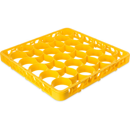 Carlisle REW30SC04 Yellow 30 Compartment Polypropylene OptiClean NeWave Color-Coded Short Glass Rack Extender