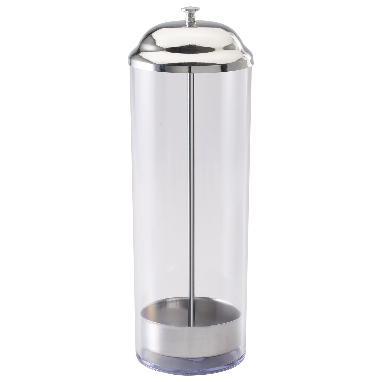 Winco SDP-3 Stainless Steel Top Straw Dispenser