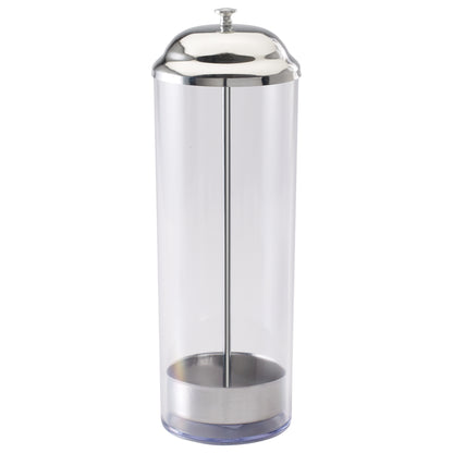 Winco SDP-3 Stainless Steel Top Straw Dispenser