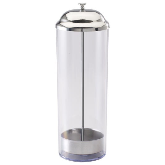 Winco SDP-3 Stainless Steel Top Straw Dispenser