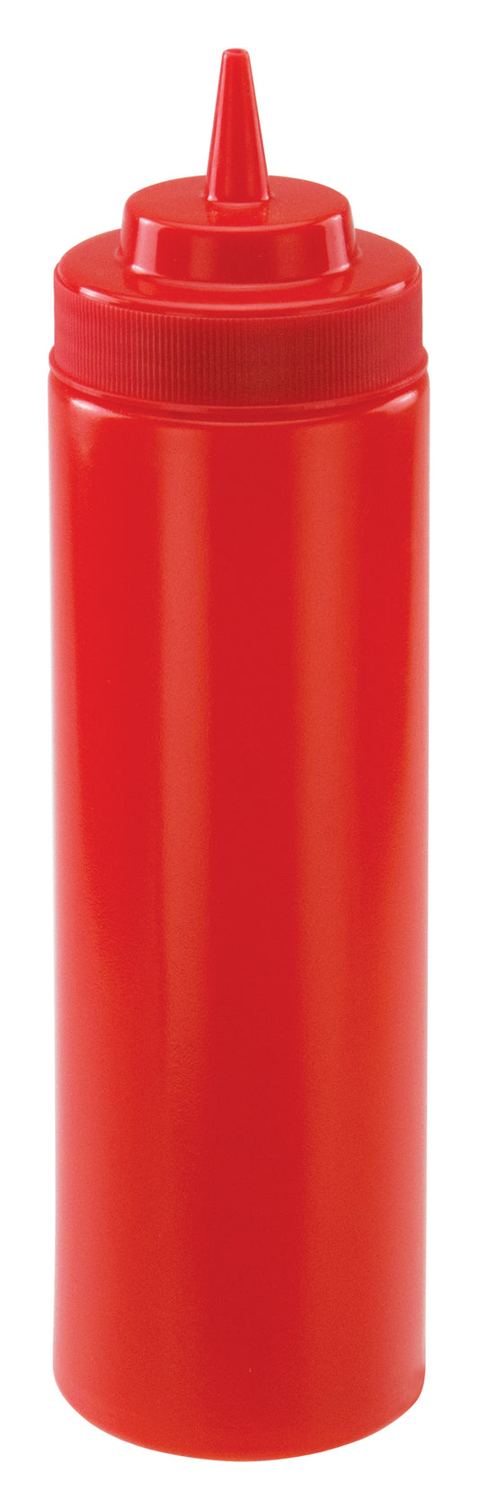 Winco PSW-24R 24oz. Red Wide Mouth Squeeze Bottles (6pcs/pk)