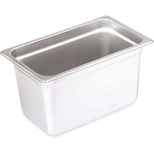 Carlisle 607146 1/4 Size Stainless Steel DuraPan Light Gauge Steam Table Hotel Pan, 6" Deep