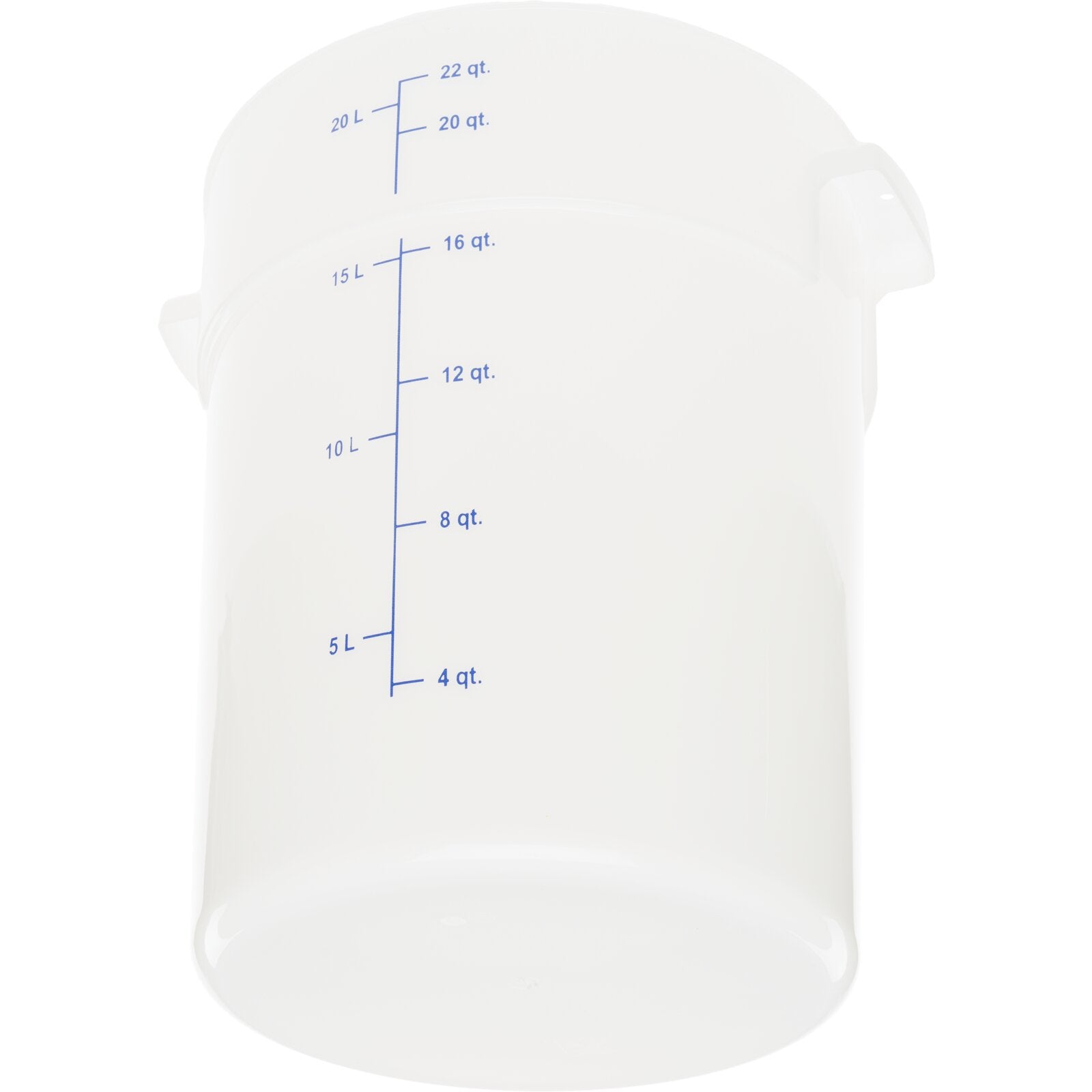 Carlisle 1097902 22 Qt White Round Polyethylene StorPlus Food Storage Container