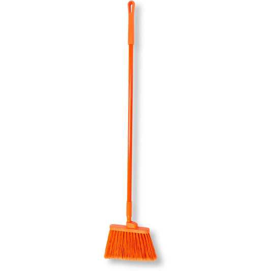 Carlisle 41082EC24 56" Orange Color Coded Duo-Sweep Flagged Angle Broom