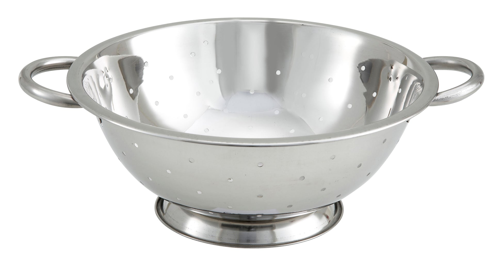 Winco COD-5 5 Qt. 12" Stainless Steel Colander