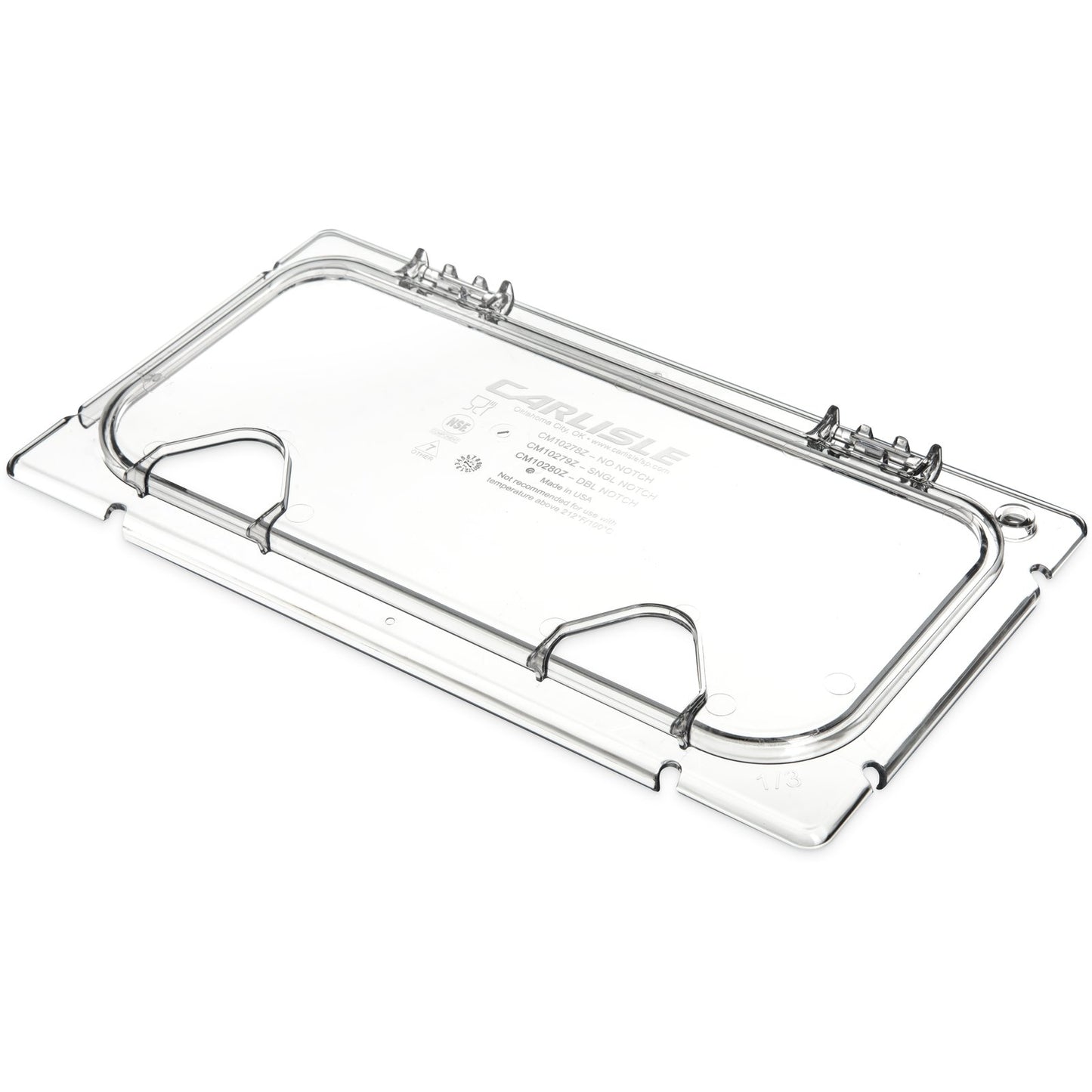 Carlisle CM10280Z07 1/3 Size Clear Coldmaster EZ Access Lid with Notches