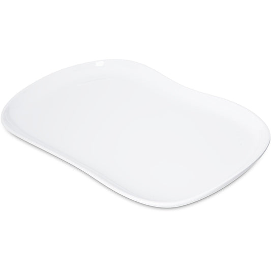 Carlisle 5300902 13" x 7" White Stadia Melamine Platter