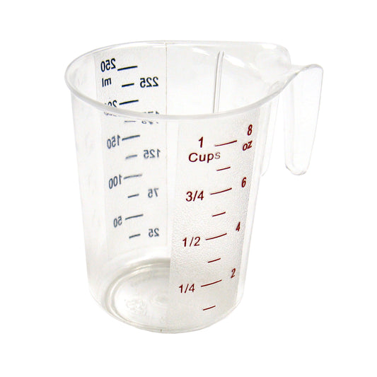 Winco PMCP-25 1 Cup Color Graduations Polycarbonate Measuring Cup