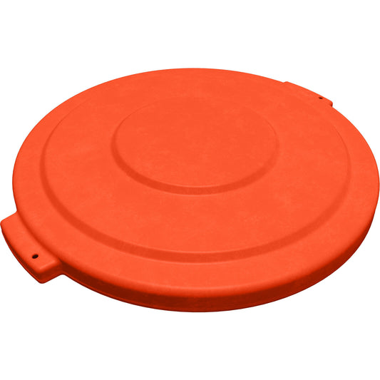 Sparta 84103324 32 Gallon Orange Round Polyethylene Bronco Waste Bin Trash Container Lid