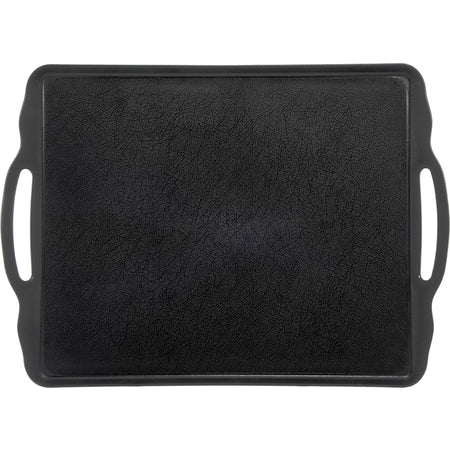 Carlisle DXRST1520NSQ03 15" x 20" Black Polycarbonate Low-Profile Non Skid Tray