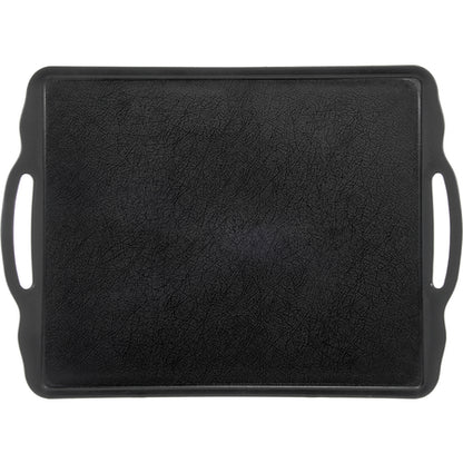 Carlisle DXRST1520NSQ03 15" x 20" Black Polycarbonate Low-Profile Non Skid Tray