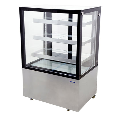 Omcan 44382 36" Square Glass Floor Refrigerated Display Case