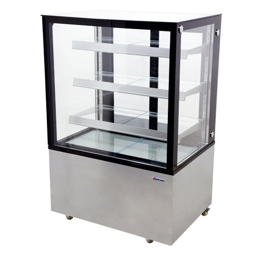 Omcan 44382 36" Square Glass Floor Refrigerated Display Case